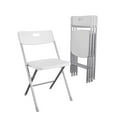 thumbnail image 1 of Mainstays Resin Seat & Back Folding Chair, White, 4-Pack, 1 of 15