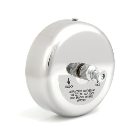 Mainstays Retractable Clothesline, 8 ft, Stainless Steel Wall-Mount, White