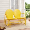 thumbnail image 1 of Mainstays Retro Yellow Outdoor Steel Glider, 1 of 6