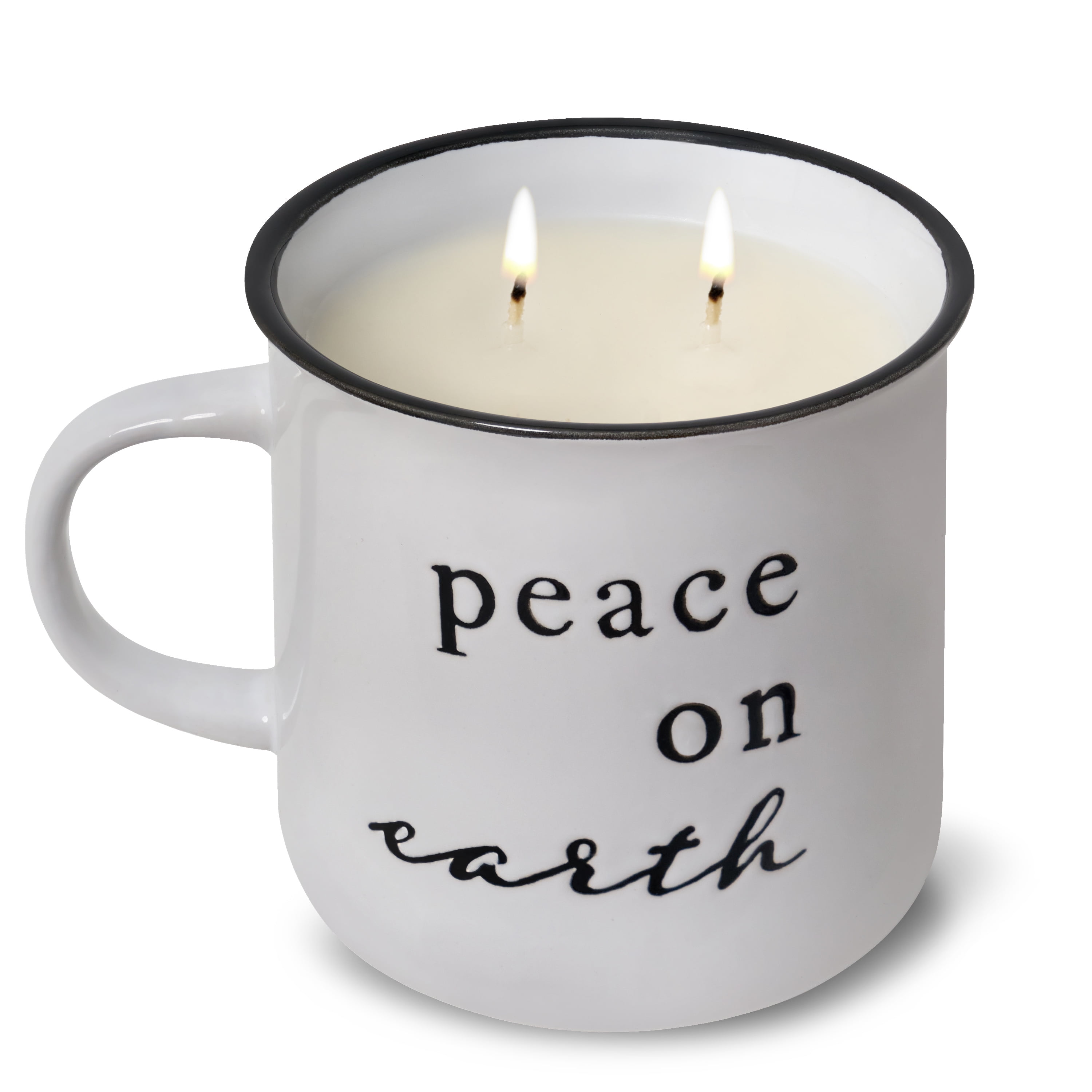 Mainstays Reusable 13oz Peace On Earth Mug Scented Candle, Vanilla