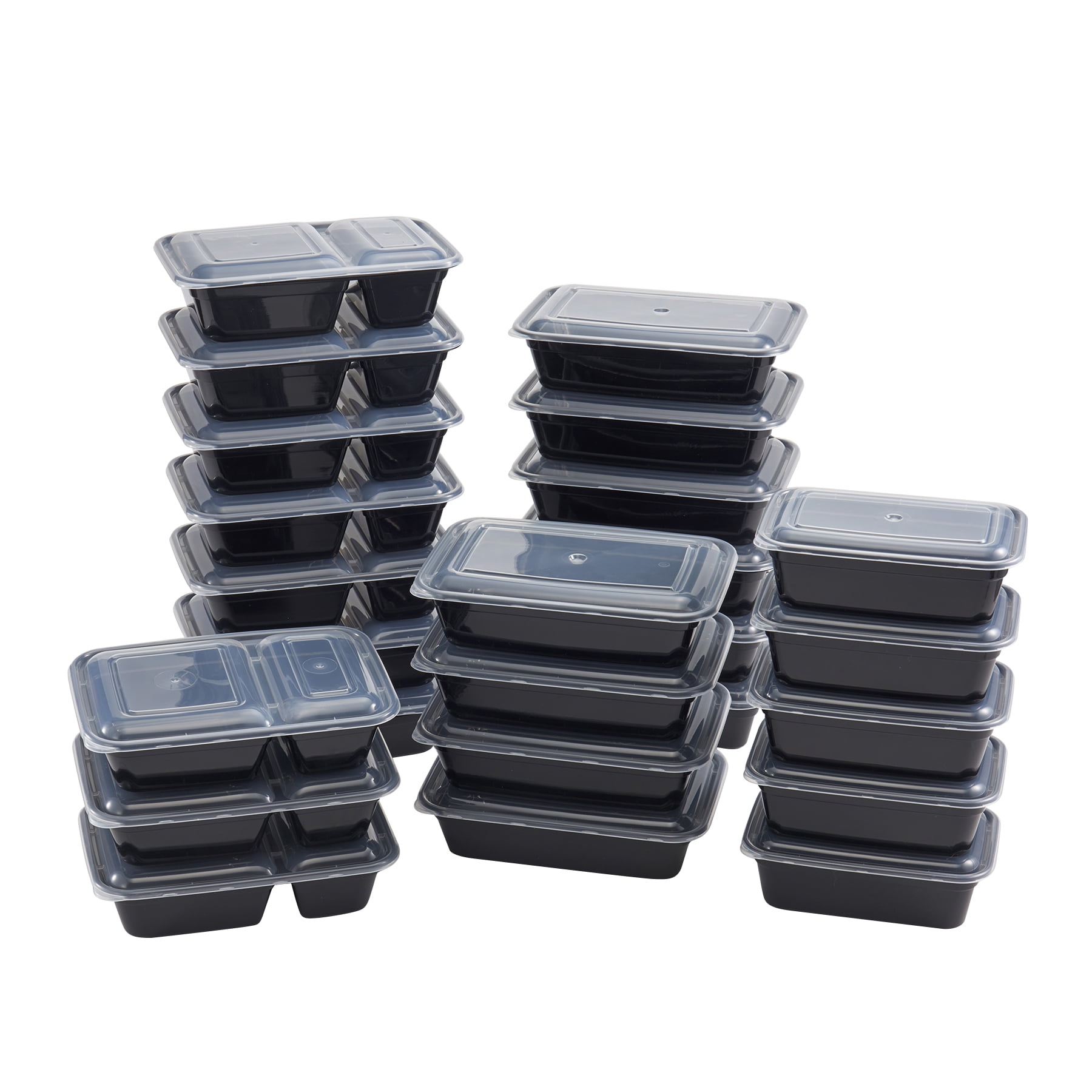 12oz Black Meal Prep Rectangle Single Compartment Food Containers. -  Pak-Man Packaging