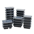 thumbnail image 1 of Mainstays Reusable Assorted Meal Prep Container, Black, 25 Pack, 1 of 7