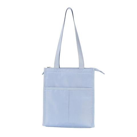 Mainstays Blue Polyester Zippered Reusable Lunch Bag