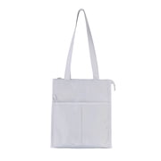 Mainstays Gray Polyester Zippered Reusable Lunch Bag, Best Used for On-the-Go Snacks and Small Portions