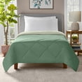 thumbnail image 1 of Mainstays Twin/Twin XL All-Season Reversible Microfiber Comforter, Sage Green and Soft Sea Green, 1 of 11