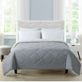 thumbnail image 1 of Mainstays Reversible Microfiber Comforter, Grey, King, 1 of 10