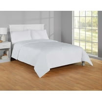 Mainstays Reversible Microfiber Comforter, White, Full/Queen, Adult, Unisex, All-Season