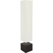 Mainstays Rice Paper Floor Lamp with Dark Wood Color Base, Bulb and Paper Material Shade