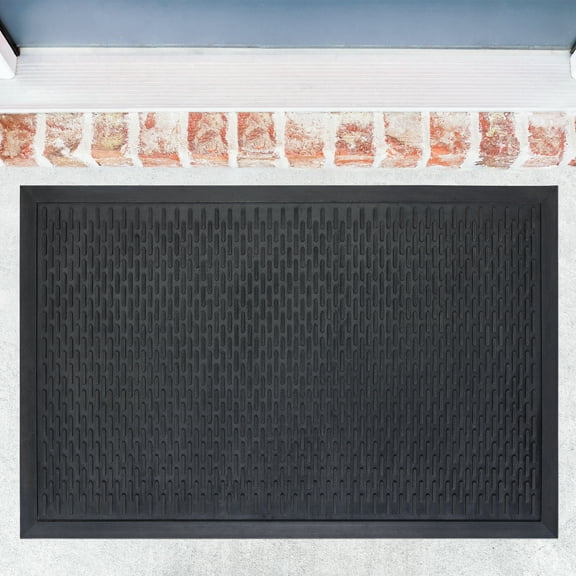Mainstays Ridge Scraper Rubber Doormat 18" x 30"