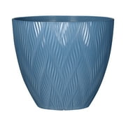 Mainstays Dia 12in  H 10.4in River Tall Blue Paradise 100% Recycled Resin Planter