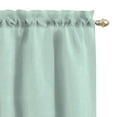 thumbnail image 1 of Mainstays Rod Pocket Tier and Valance Kitchen Curtain Set, 3-Piece, Light Blue, 56" W x 36" L, 1 of 7
