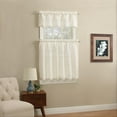 thumbnail image 1 of Mainstays Rod Pocket Tier and Valance Kitchen Curtain Set, 3-Piece, Off-White, 56" W x 36" L, 1 of 6