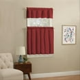 thumbnail image 1 of Mainstays Rod Pocket Tier and Valance Kitchen Curtain Set, 3-Piece, Red, 56" W x 36" L, 1 of 5