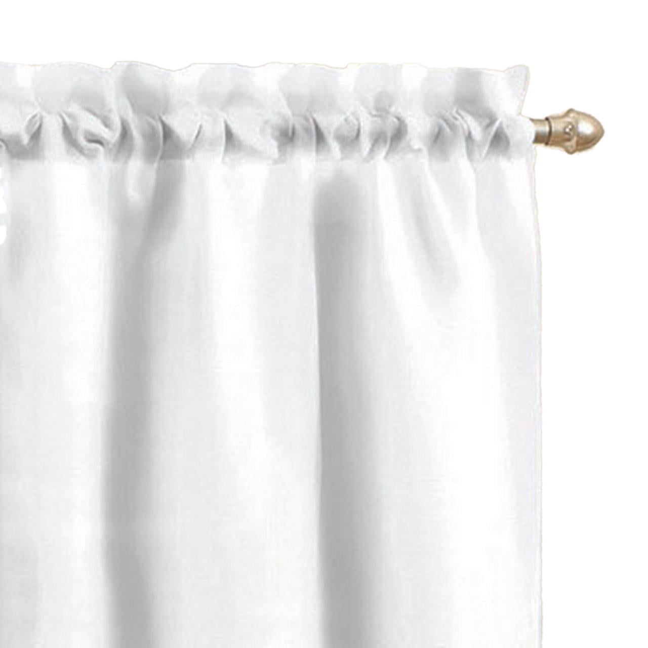 Mainstays Rod Pocket Tier and Valance Kitchen Curtain Set, 3-Piece, White, 56" W x 36" L