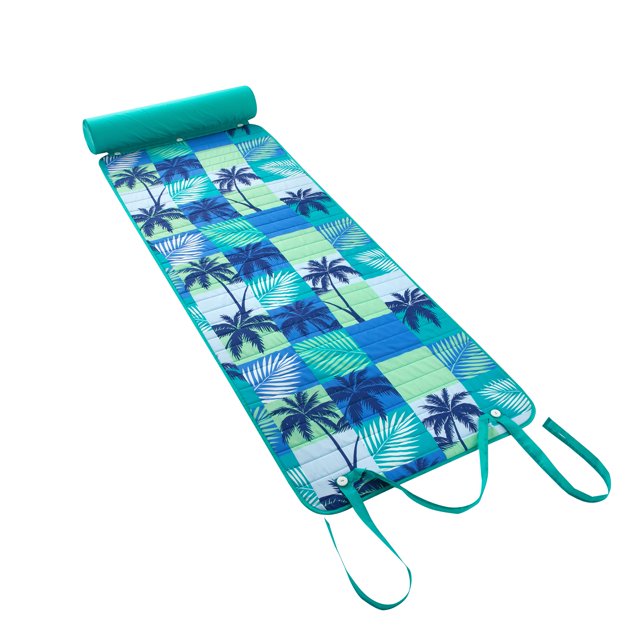 Mainstays RollUp Beach Mat, Palm Check