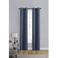 thumbnail image 1 of Mainstays Room Darkening Grommet Curtain Panel Pair, Set of 2, Blue Moonlight, 30"W x 84"L, 1 of 5