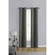 Mainstays Room Darkening Grommet Curtain Panel Pair, Set of 2, Gray, 30"W x 84"L