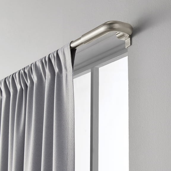 Mainstays Nickel Wrap Around Tension Curtain Rod, 48-84 Inch, No Drill Installation