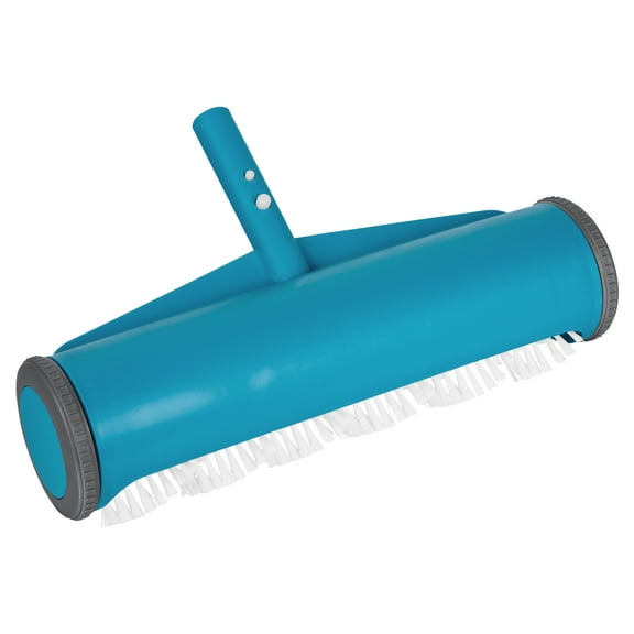 Mainstays Rotative Crack Resistant Pool Brush, Blue, 4 in x 16 in x 9.5 in