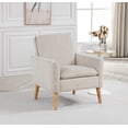 thumbnail interactive-video image 1 of Mainstays Round Arm Accent Chair, Ivory Linen, 1 of 8