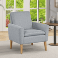 thumbnail image 1 of Mainstays Round Arm Accent Chair, Gray Linen, 1 of 6