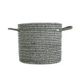 thumbnail image 1 of Mainstays Round Black and White Cotton Rope Decorative Storage Basket with Handles, 1 of 8