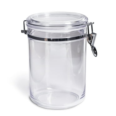 Mainstays Round Plastic Food Storage Canister - Medium- 5.12” W x 6.5” D x 7.5” H​