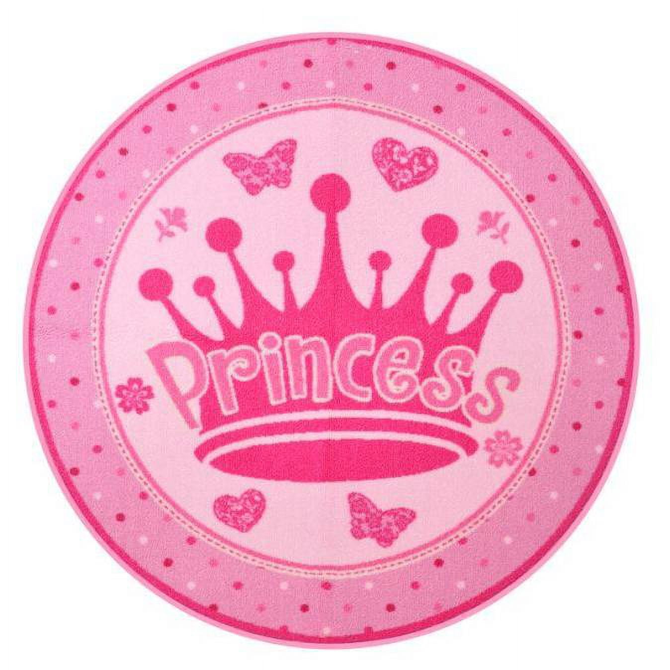 Mainstays Round Princess Accent Rug, Pink