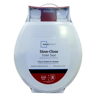 Mainstays Round Slow-Close Toilet Seat in White