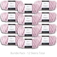 thumbnail image 1 of Mainstays Roving Yarn Value Bundle, 100% Acrylic, Fabric Purchase Form: By the Yard, 26 yd, Mauve Splash, Super Bulky, Pack of 12, 1 of 5