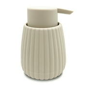 Mainstays Rubberized Plastic Ribbed Soap Pump, Beige