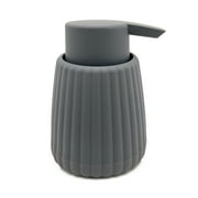 Mainstays Rubberized Plastic Ribbed Soap Pump, Grey