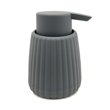 Mainstays Rubberized Plastic Ribbed Soap Pump, Grey