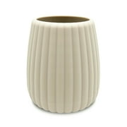 Mainstays Rubberized Plastic Ribbed Toothbrush Holder, Beige