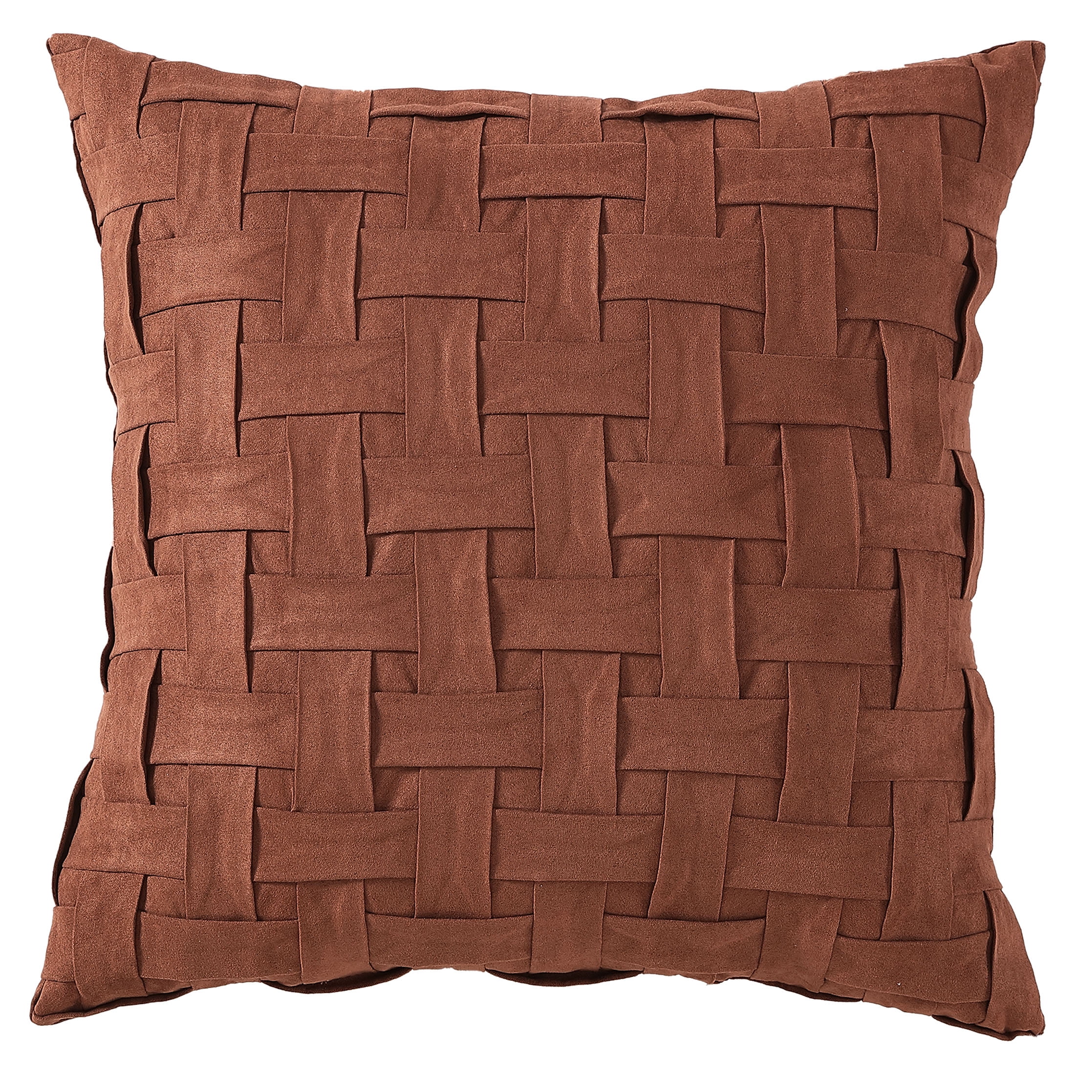 Mainstays Rust Textured Decorative Throw Pillow Rust 18 x 18