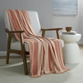 thumbnail image 1 of Mainstays Rustic Designs Terracotta Dream Fiona Stripe Cotton Blend Jacquard Knit Tapestry Throw, 50" x 60", 1 of 7