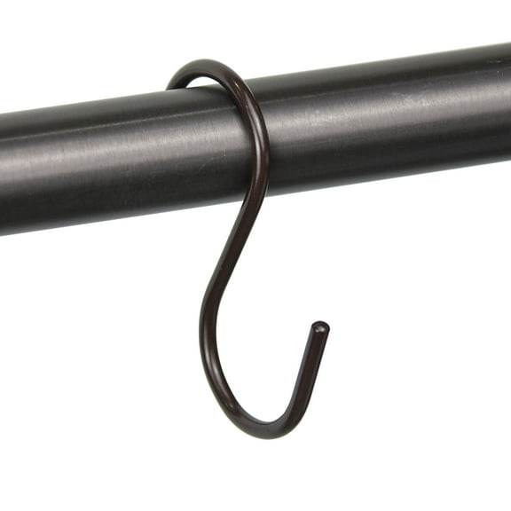 Mainstays Shower Curtain S-Hook, Bronze, 12Piece/Set, 100% Iron