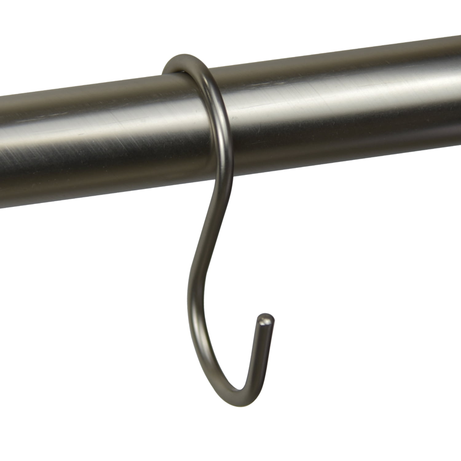 Mainstays Shower Curtain S-Hooks, Satin Nickel, 12Piece/Set, 100% Iron