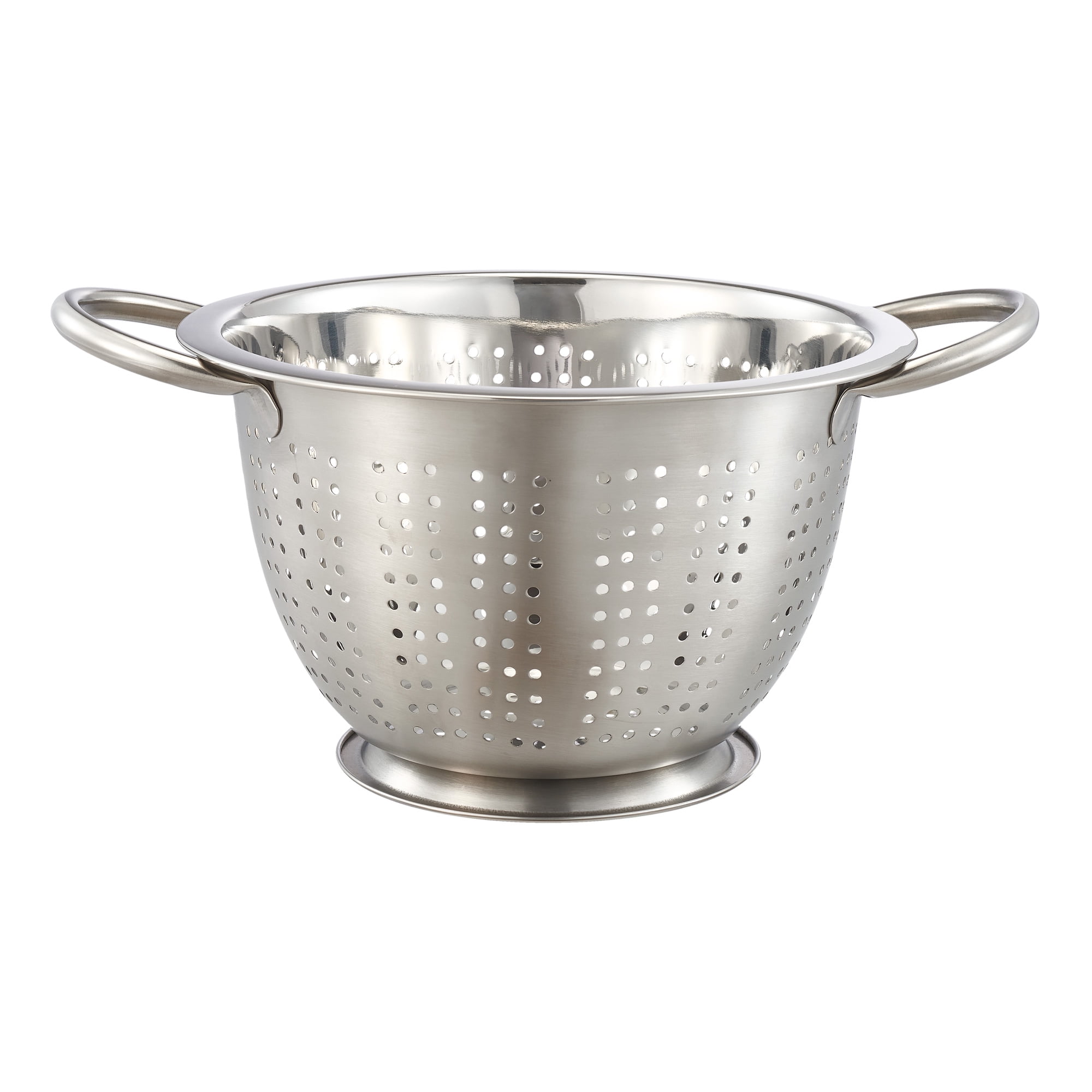 Mainstays Stainless Steel 8 Quart Shiny Matte Silver Mixing Bowl 