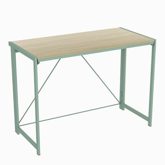 Mainstays Sage Frame Folding Desk with Natural Grained Top,Adult.