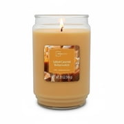 Mainstays Single-Wick Scented Glass Jar Candle, Salted Caramel Butterscotch, 20oz.