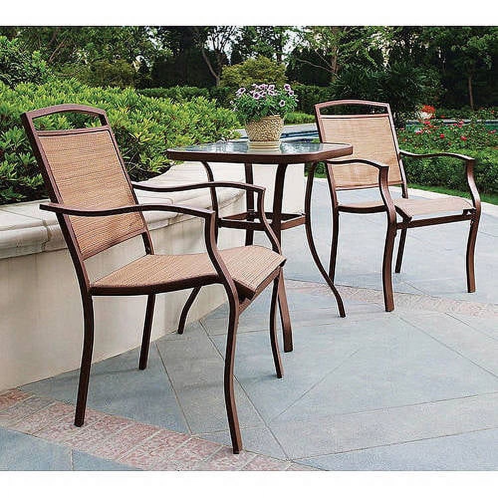 Mainstays Sand Dune 3-Piece Outdoor Bistro Set for Patio and Porch, Tan - image 1 of 4
