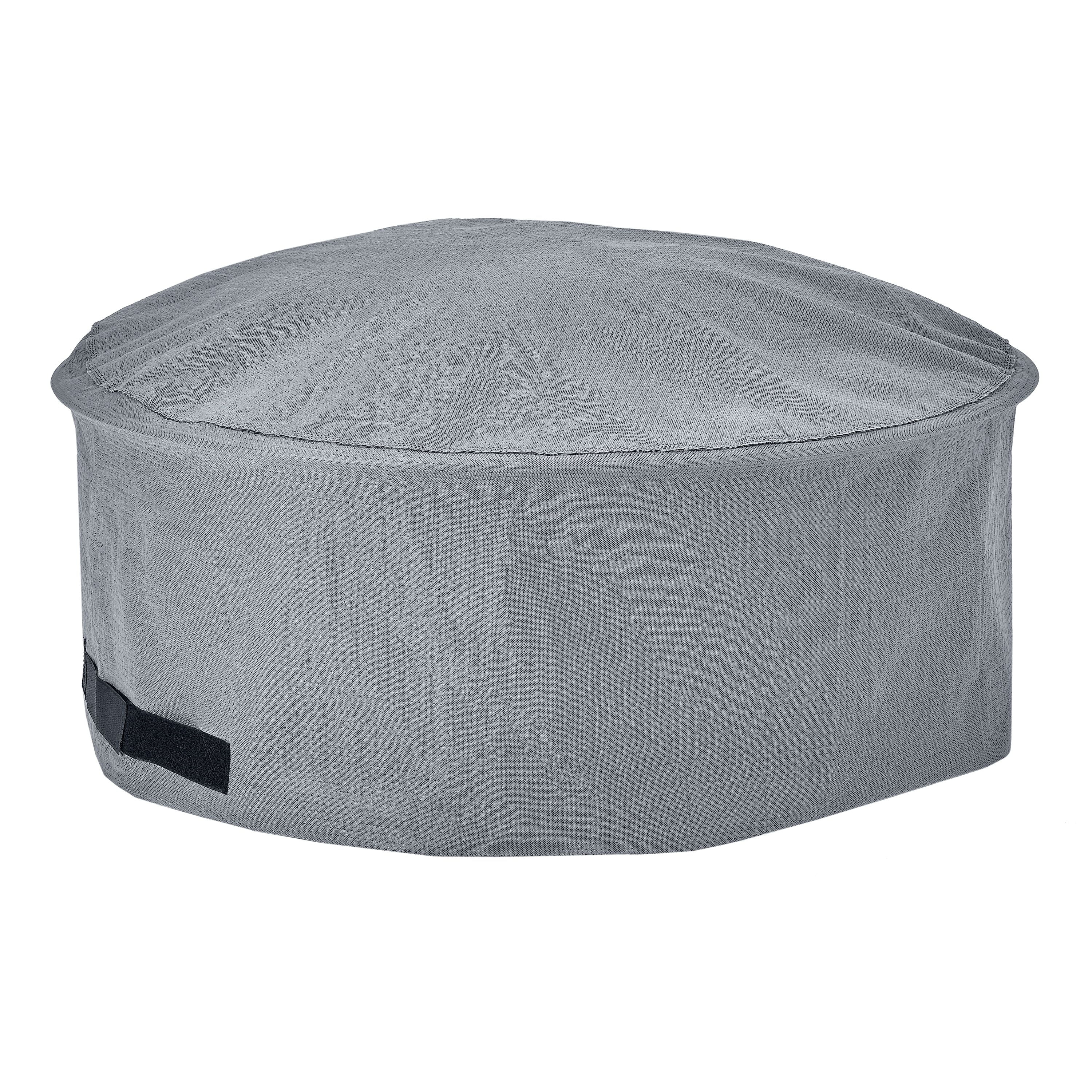 Mainstays Sandell 36 Inch Round Outdoor Fire Pit Table Cover in Gray
