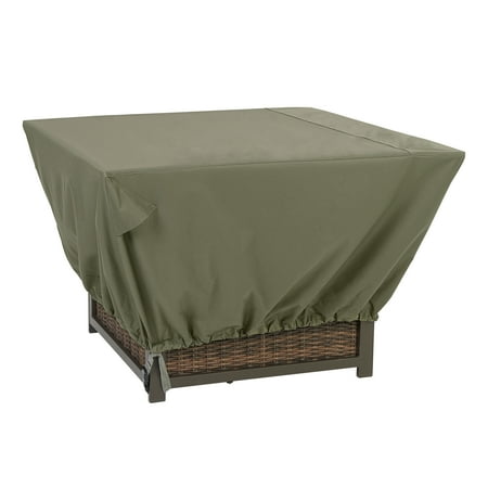 Mainstays Sandell 40 Inch Square Outdoor Fire Pit Table Cover in Gray, Medium