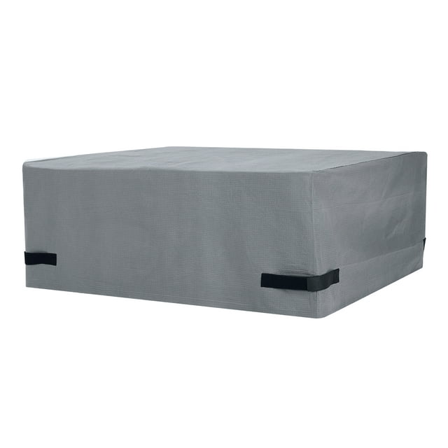 Mainstays Sandell 40 Inch Square Outdoor Fire Pit Table Cover in Gray