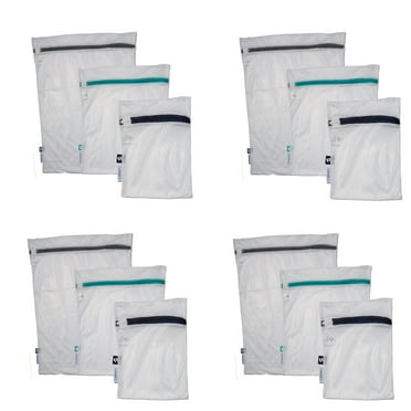Mainstays Sanitized Treated 3 Piece Mesh Wash Bag (12 Total Bags - 4 Packs)