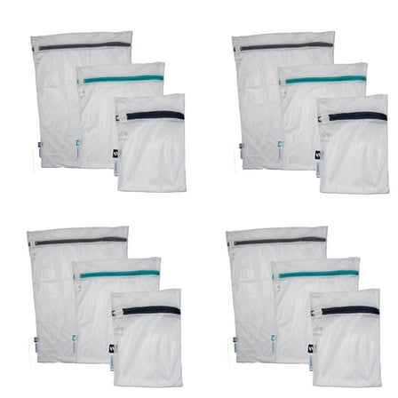 Mainstays Sanitized Treated 3 Piece Mesh Wash Bag (12 total bags - 4 Packs)