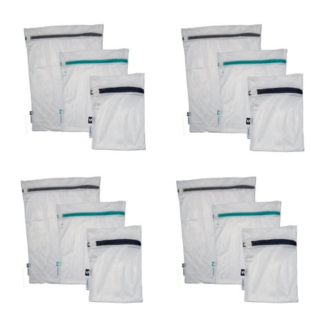 Mainstays Sanitized Treated 3 Piece Mesh Wash Bag (12 Total Bags - 4 Packs)