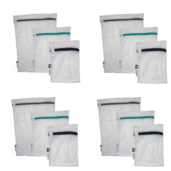 Mainstays Sanitized Treated 3 Piece Mesh Wash Bag (12 total bags - 4 Packs)