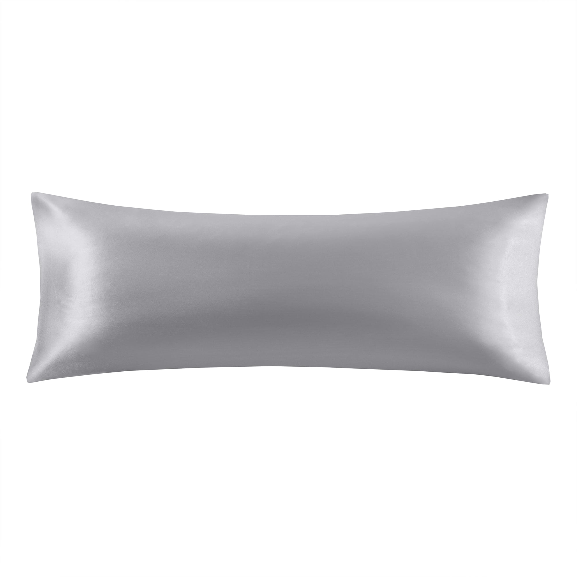 Mainstays Satin Body Pillowcase - Silver Grey - Frizz Control & Cooling Comfort - 1 Pack